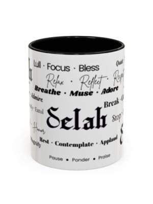 Selah Inspirational Coffee Mug, Motivational Tea Cup, Relaxation Gifts, Mindfulness Drinkware, Spiritual Home Décor